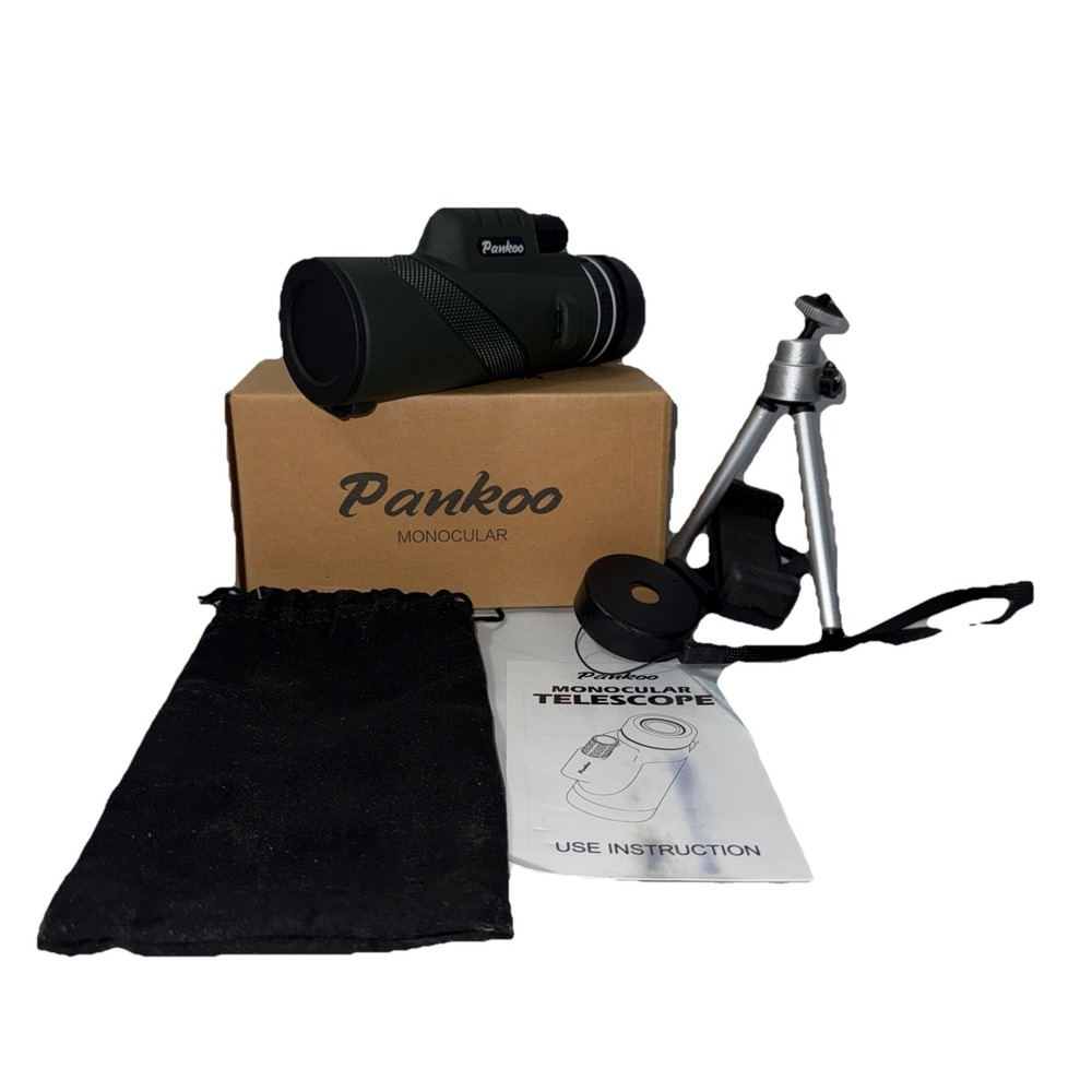 Pankoo 40X60 Monocular Telescope with Smartphone Holder &‎ Tripod New